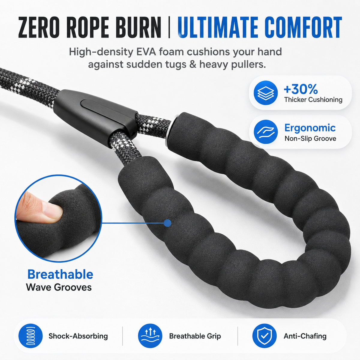 Dual Dog Leash No-Pull System – 360° Swivel Double Leash with Padded Comfort Handle