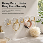 ⚡Self-Adhesive Hexagon Ripple Utility Hooks – Damage-Free Wall Organizers for Keys, Towels & Coats
