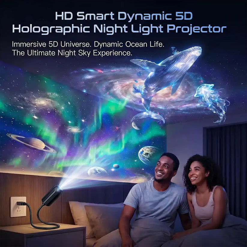 ✨Last day Promotion🎉5D Galaxy Ocean Projector for Bedroom