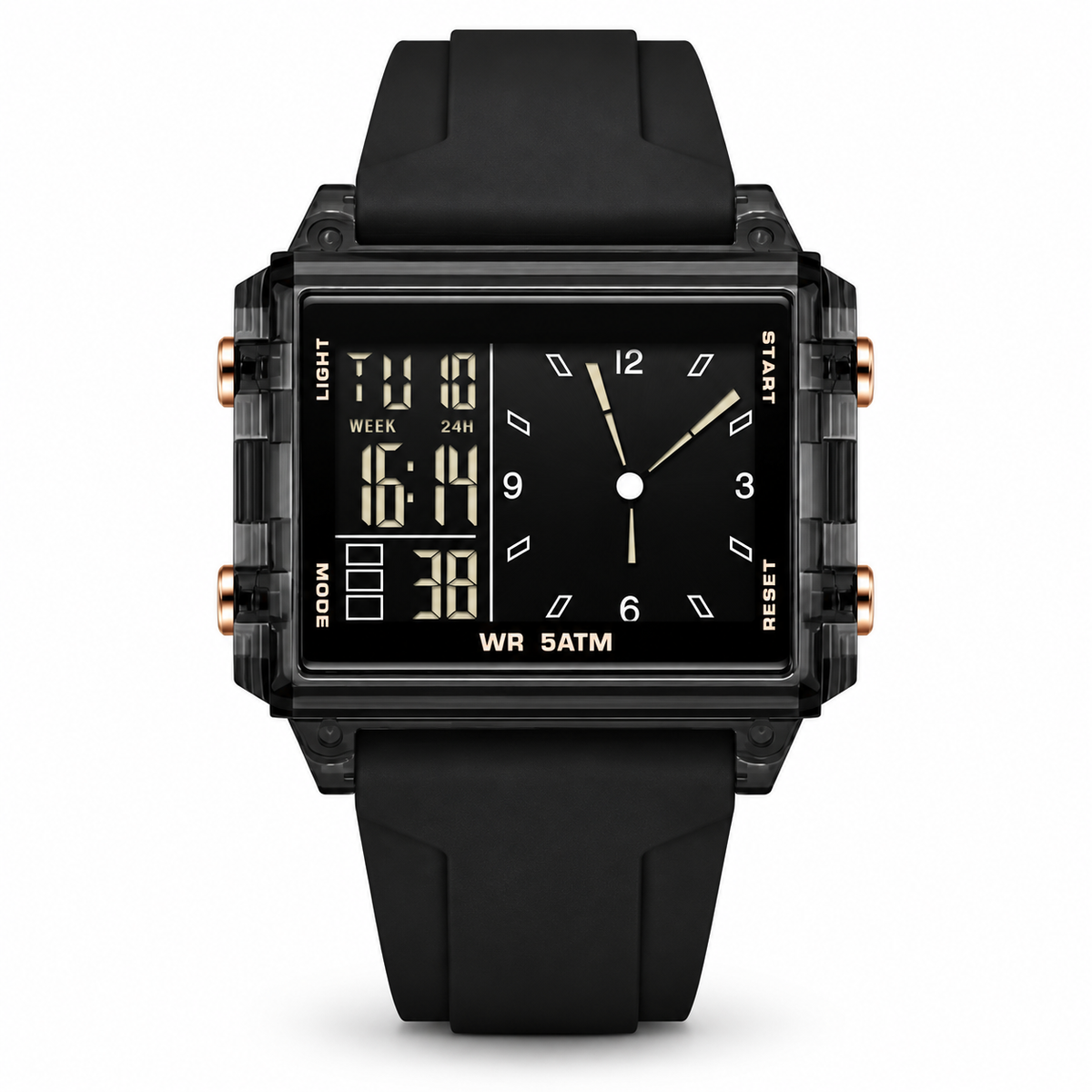 🔥Analog-Digital Sport Watch – Waterproof, Luminous & Multi-Function