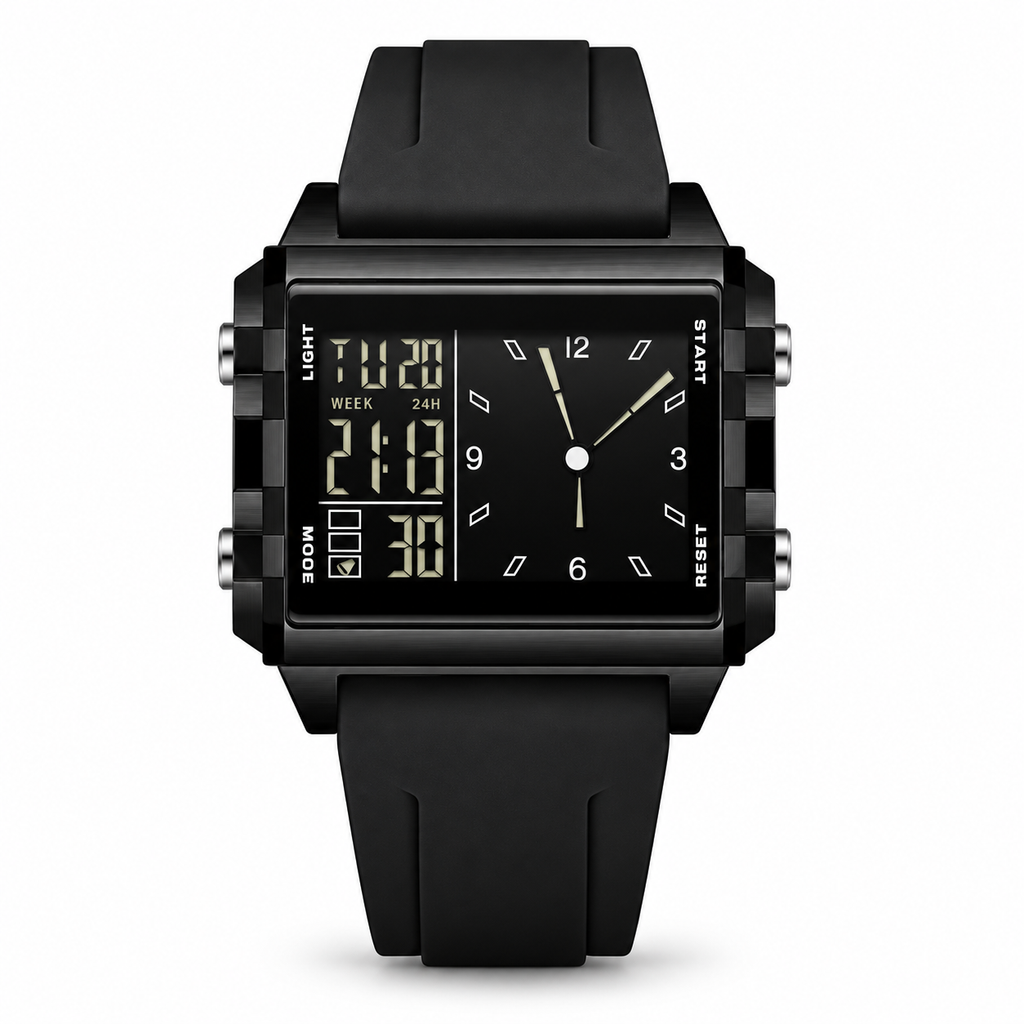 🔥Analog-Digital Sport Watch – Waterproof, Luminous & Multi-Function