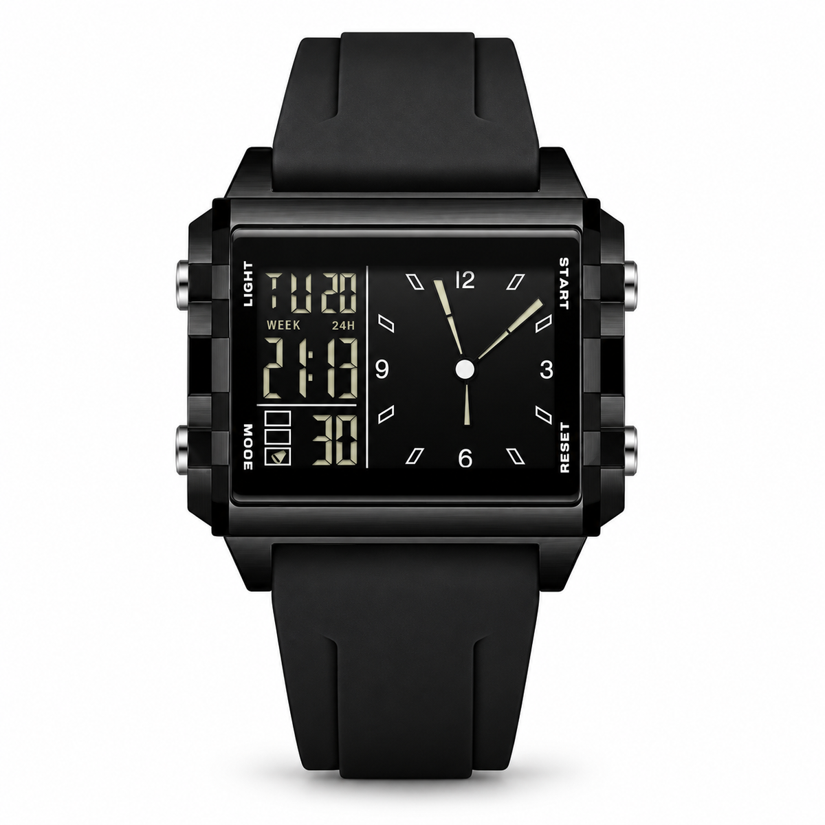 🔥Analog-Digital Sport Watch – Waterproof, Luminous & Multi-Function