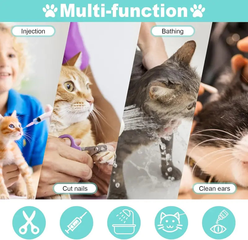 Anti-Scratch Cat Bathing Restraint Bag: Stress-Free Grooming & Nail Trimming Bag