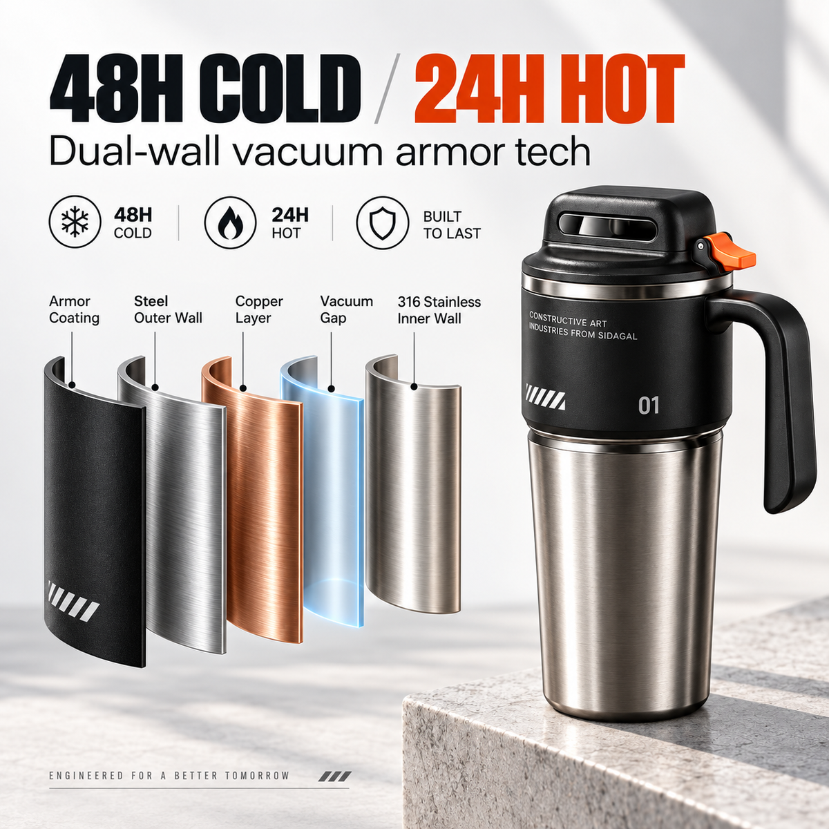 The Ultimate Hydration Upgrade: 24-Hour Ice Cold, 12-Hour Piping Hot