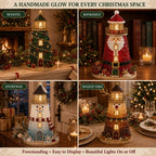 🎅 2026 Christmas Gift --🎄Handmade Sea Glass-Style Lighted Lighthouse Kit – Complete Holiday DIY Craft Gift💕