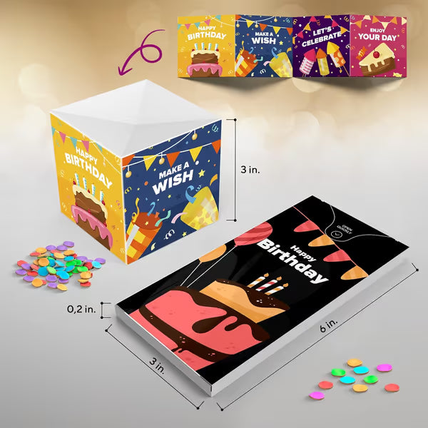 ✨Christmas Exploding Confetti Surprise Box Card – 3D Pop-Up Holiday Gift Box 🎄✨