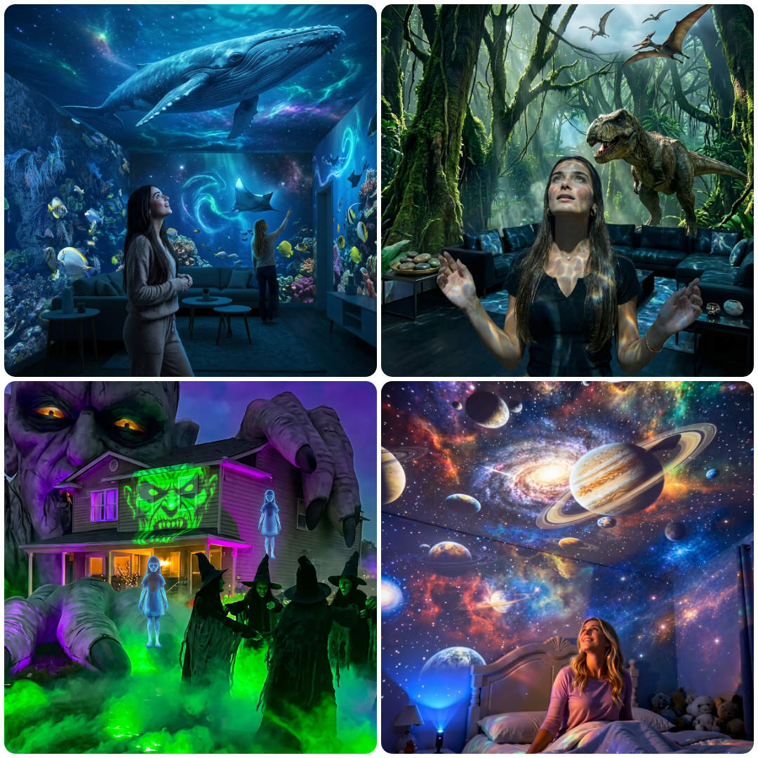 ✨Last day Promotion🎉5D Galaxy Ocean Projector for Bedroom