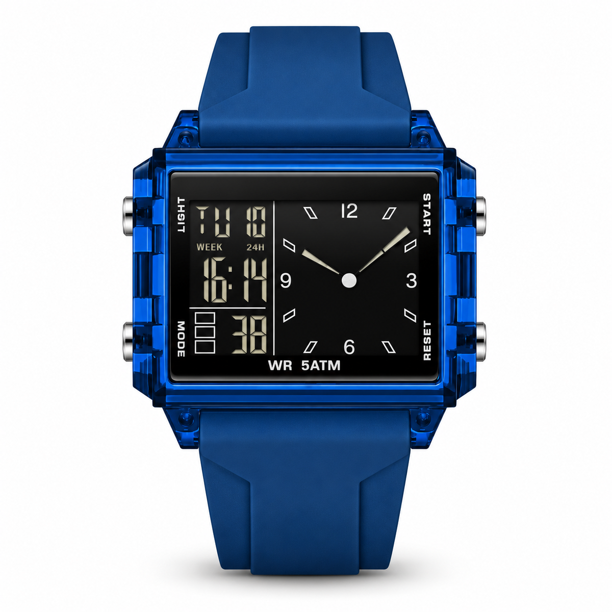 🔥Analog-Digital Sport Watch – Waterproof, Luminous & Multi-Function