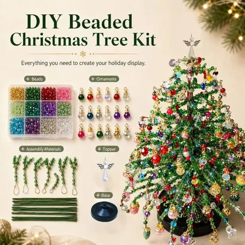 DIY Mini Crystal Christmas Tree Kit: Complete Tabletop Craft Set with Angel Topper