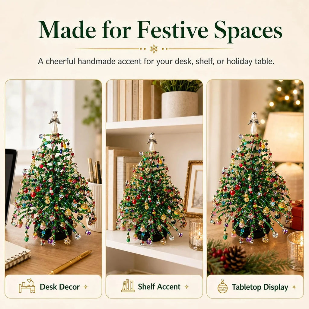 DIY Mini Crystal Christmas Tree Kit: Complete Tabletop Craft Set with Angel Topper