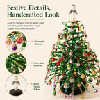 DIY Mini Crystal Christmas Tree Kit: Complete Tabletop Craft Set with Angel Topper
