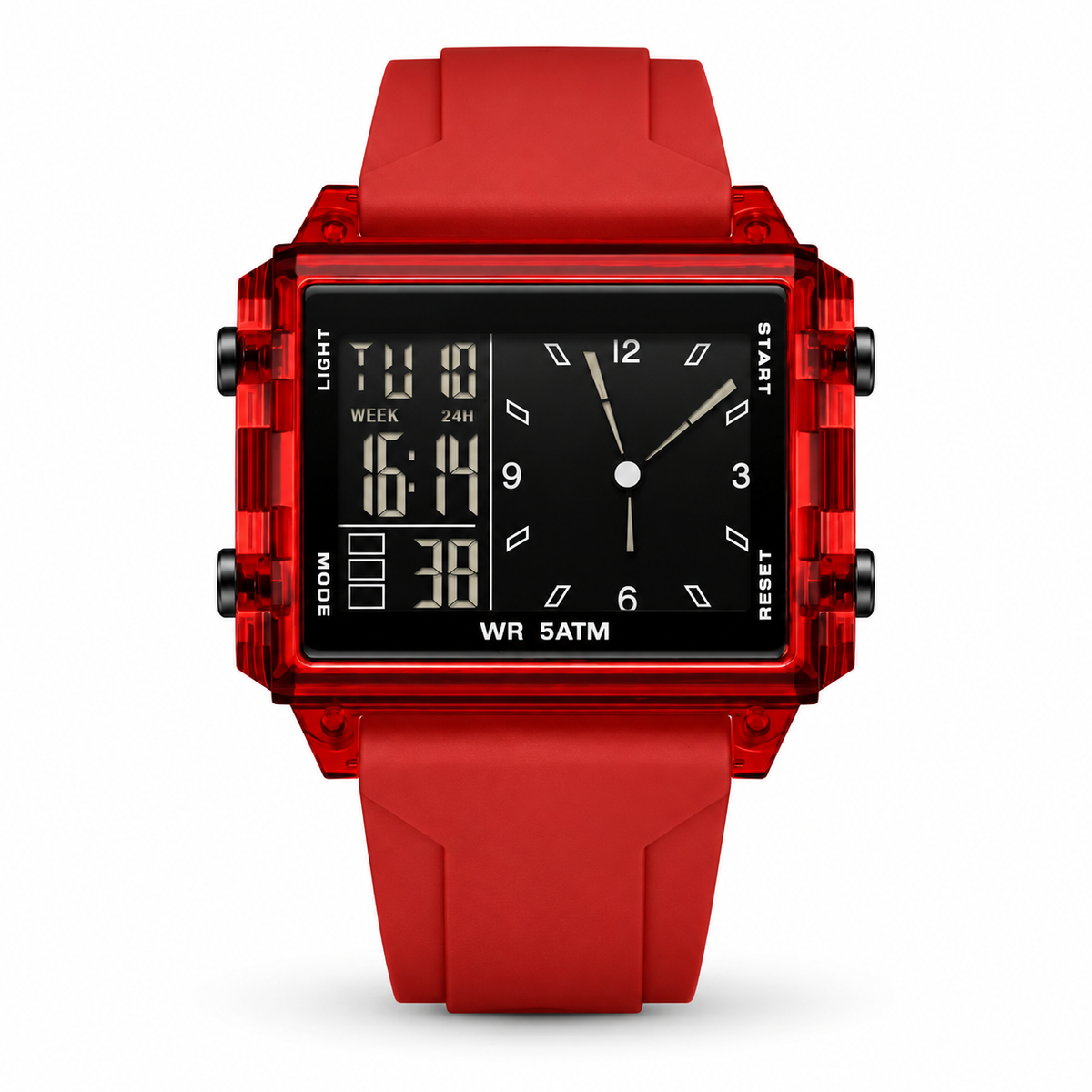 🔥Analog-Digital Sport Watch – Waterproof, Luminous & Multi-Function