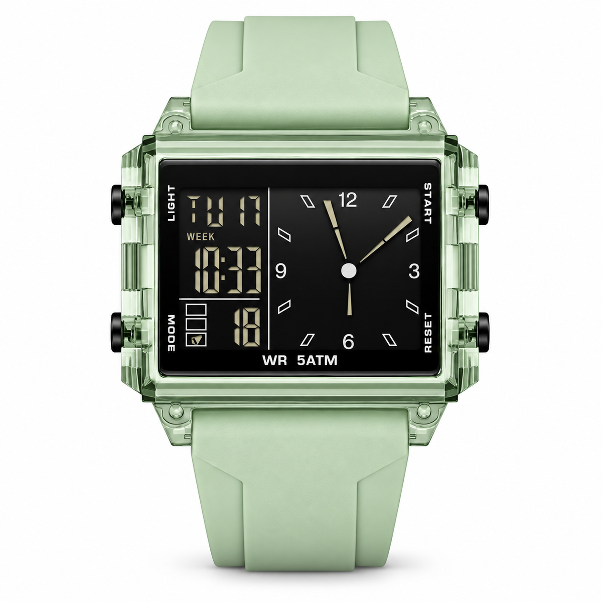🔥Analog-Digital Sport Watch – Waterproof, Luminous & Multi-Function
