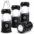2-in-1 Solar & USB Rechargeable LED Lantern – Portable Light for Camping & Power Outages (4-Pack)