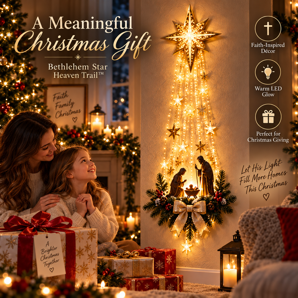✨ Last Day — 49% OFF ✨ 🎄✝️ Bethlehem Star Nativity Wall Light — A Beautiful Symbol of Faith