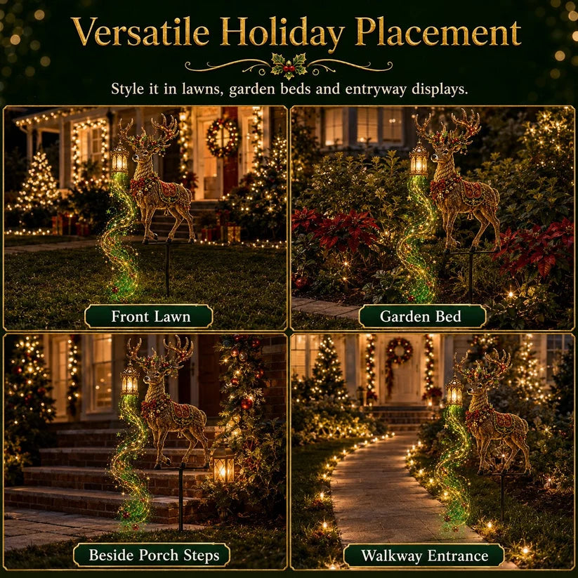 🔥Last day with huge discounts!✨ Light-Up Christmas Reindeer Yard Stake 🦌