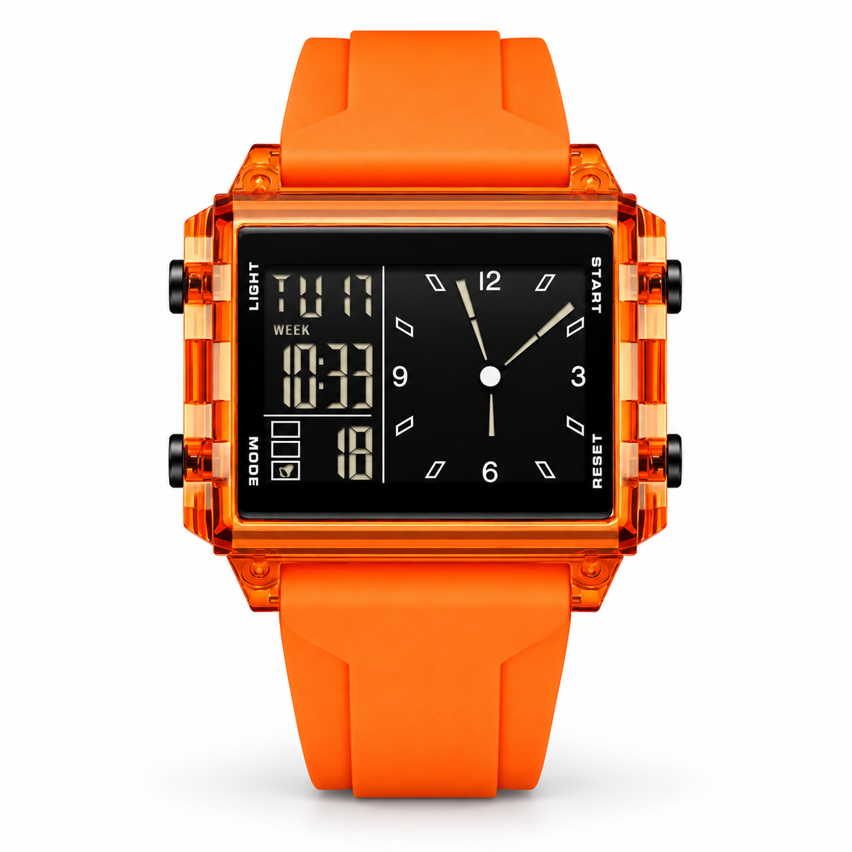 🔥Analog-Digital Sport Watch – Waterproof, Luminous & Multi-Function