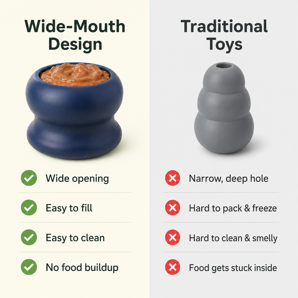 Durable Fillable Dog Chew Bone – Freezable Treat Dispenser for Aggressive Chewers