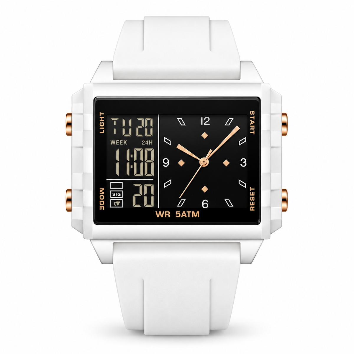 🔥Analog-Digital Sport Watch – Waterproof, Luminous & Multi-Function