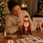 🎅 2026 Christmas Gift --🎄Handmade Sea Glass-Style Lighted Lighthouse Kit – Complete Holiday DIY Craft Gift💕
