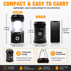 2-in-1 Solar & USB Rechargeable LED Lantern – Portable Light for Camping & Power Outages (4-Pack)