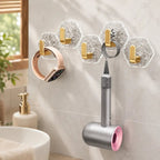⚡Self-Adhesive Hexagon Ripple Utility Hooks – Damage-Free Wall Organizers for Keys, Towels & Coats