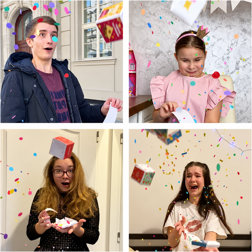✨Christmas Exploding Confetti Surprise Box Card – 3D Pop-Up Holiday Gift Box 🎄✨