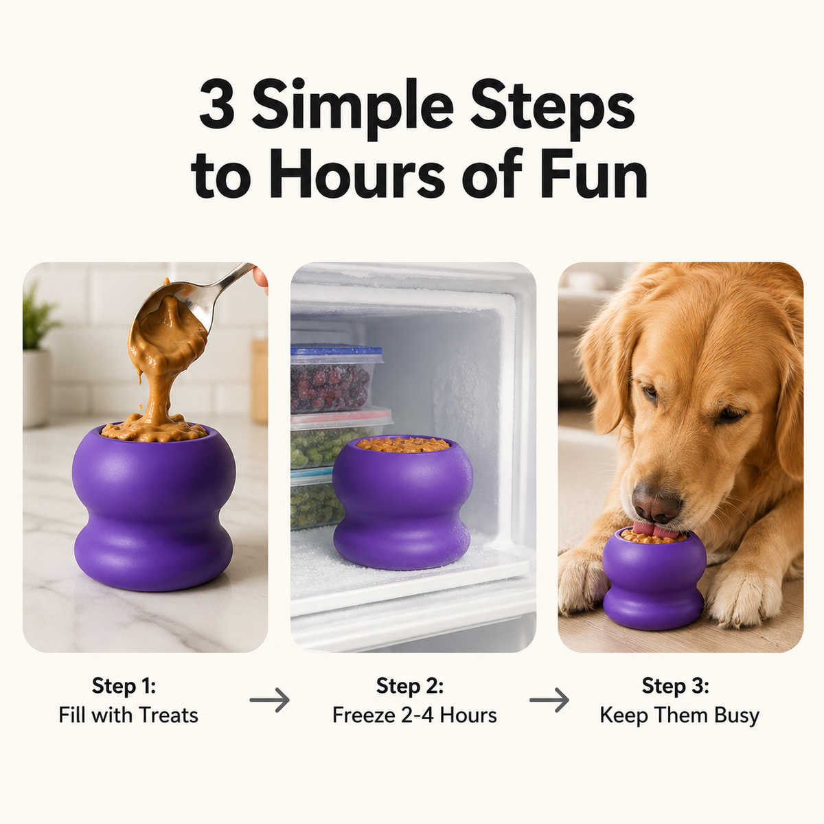 Durable Fillable Dog Chew Bone – Freezable Treat Dispenser for Aggressive Chewers