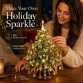DIY Mini Crystal Christmas Tree Kit: Complete Tabletop Craft Set with Angel Topper