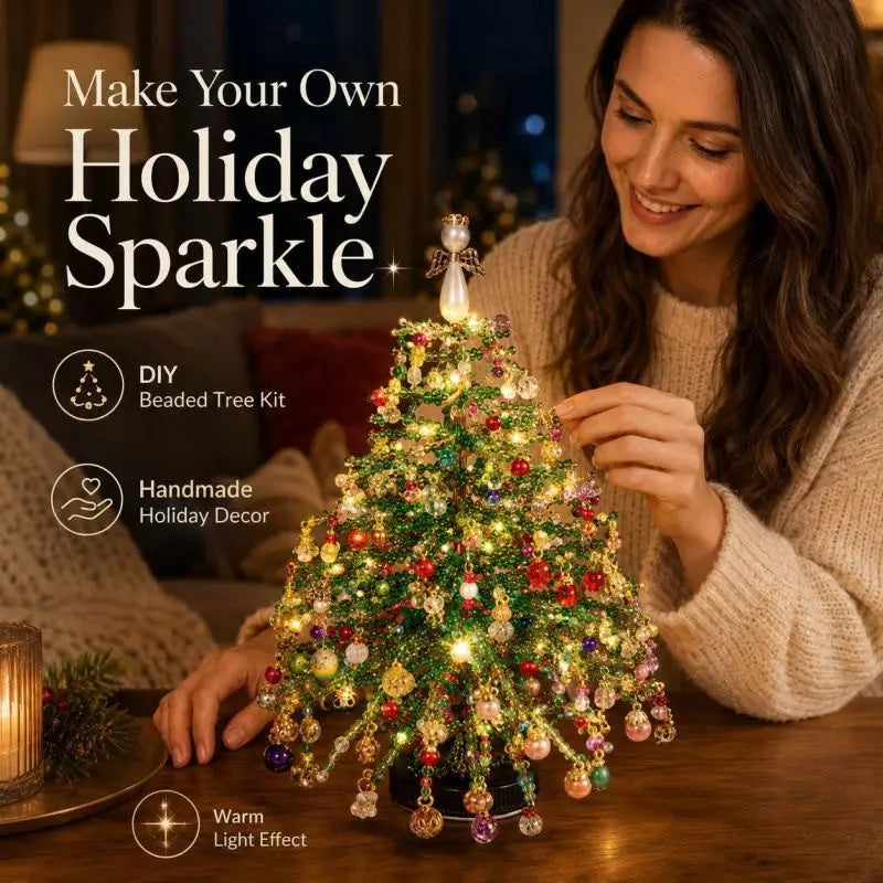 DIY Mini Crystal Christmas Tree Kit: Complete Tabletop Craft Set with Angel Topper
