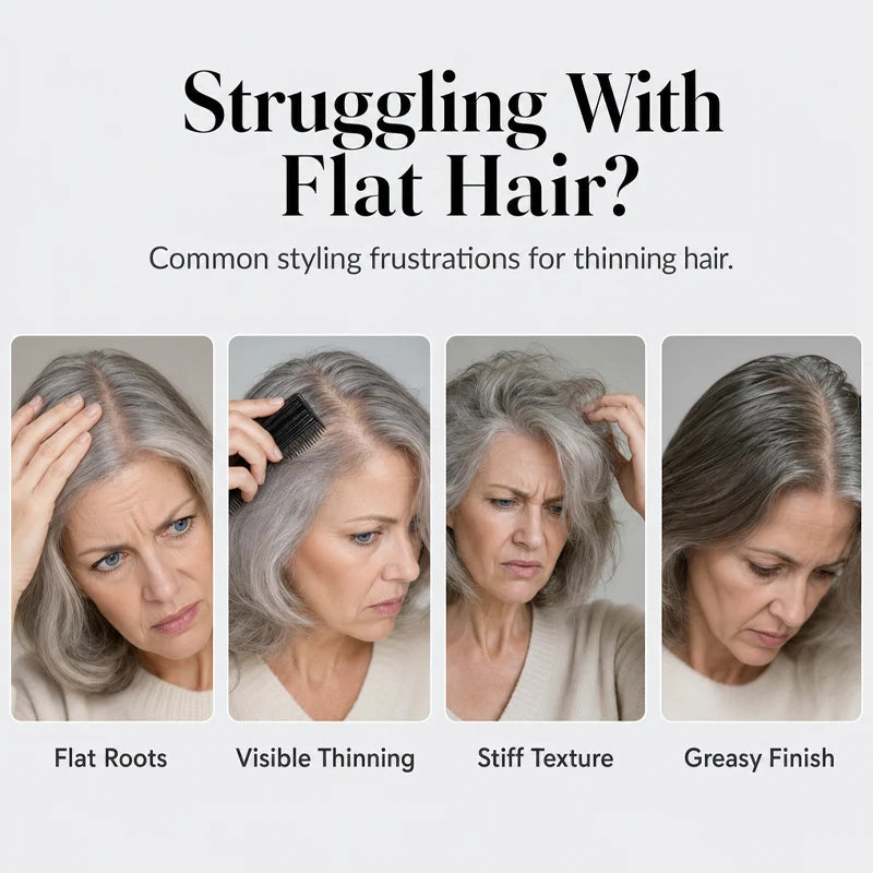 ⏳🔥LIMITED-TIME 83% OFF! ⏰Flat Roots? Get Soft, Airy Volume in Seconds💯