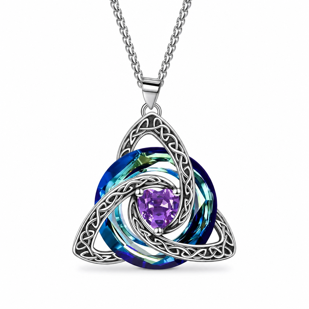 ⏳🔥LIMITED-TIME 50% OFF! ⏰Women's Celtic Knot Birthstone Pendant Necklace📿